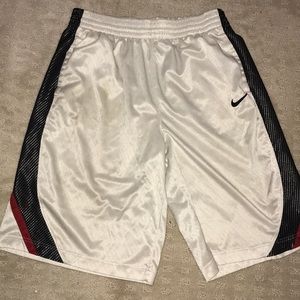 White Nike basketball shorts